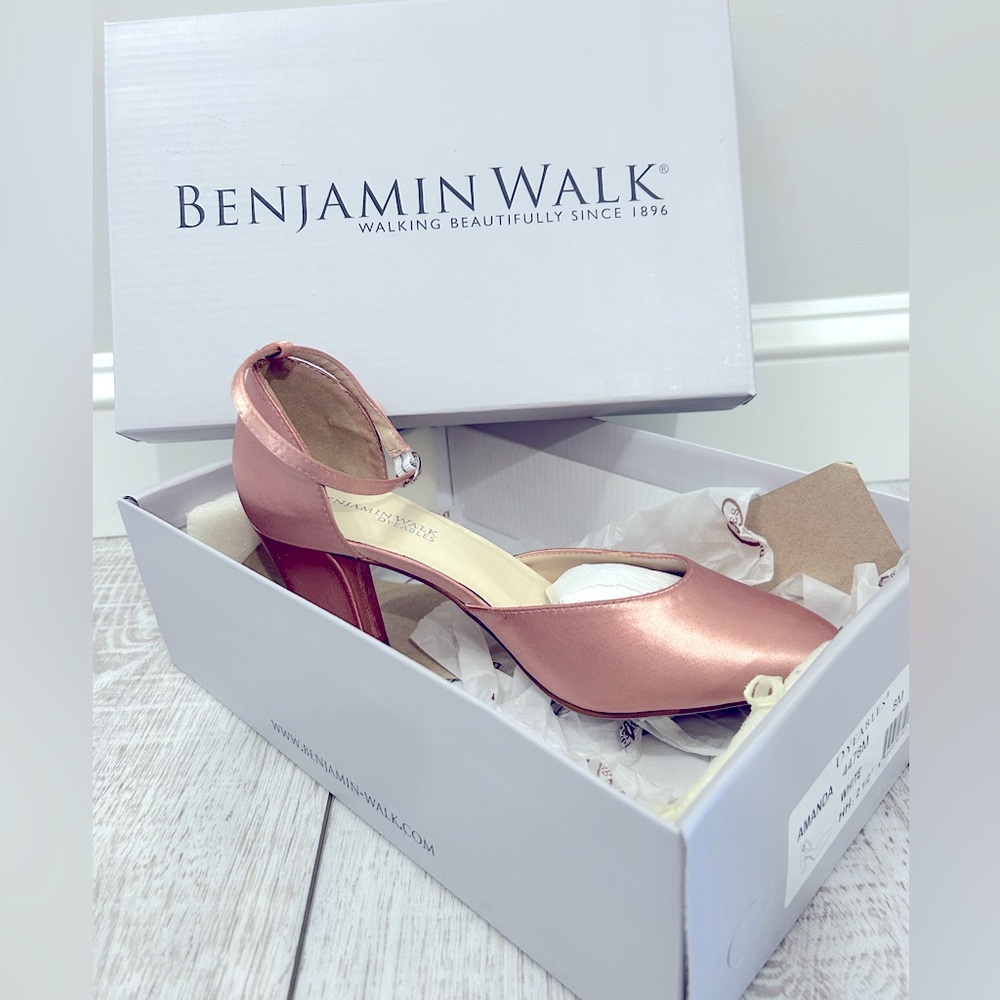 NEW Benjamin Walk Amanda Satin Block Heel